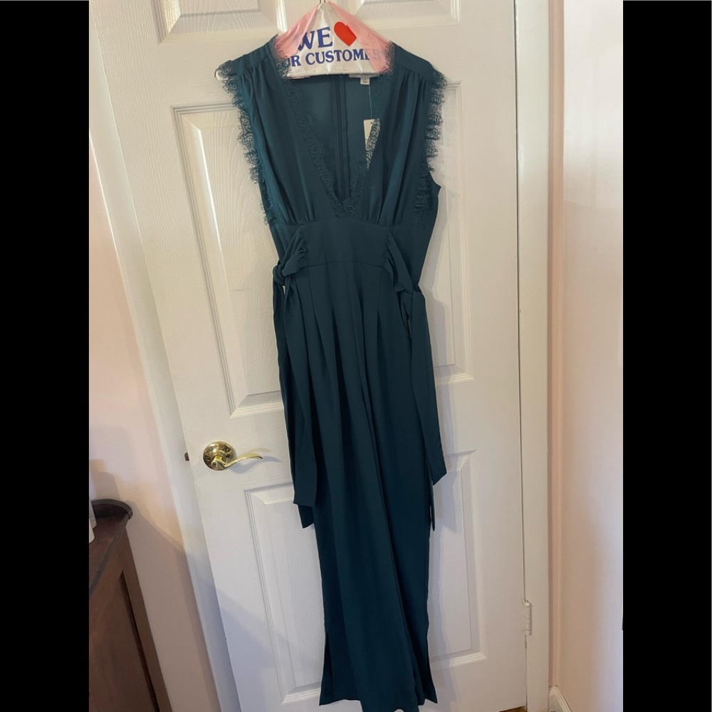 Francesca's Green Sleeveless Jumpsuit NWT